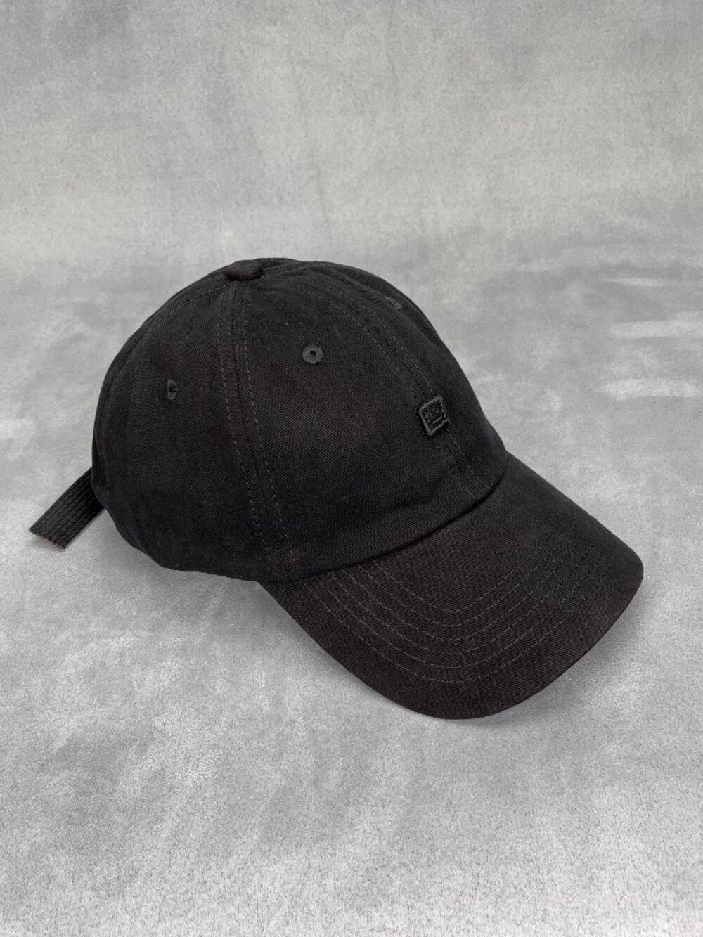 Acne Studios Face Cotton Baseball Cap -All Black with Face Embroidery-Adjustable - Picture 3 of 7